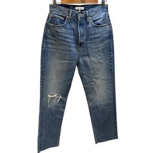 Re/Done Redone 70s Ultra High Rise Stove Pipe Jeans Buttonfly 28 New with Tag